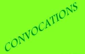 Convocation réunion du 21 février à 18h00