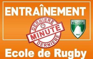 EdR : avancement heure entrainement