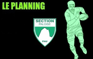 Planning du samedi 9 février