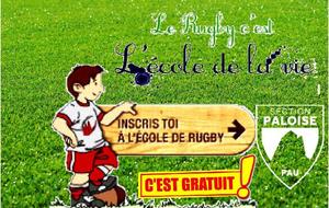 l'Ecole de rugby, c'est gratuit maintenant