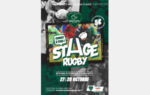 Stage rugby catégorie poussins