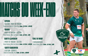 Les matchs du weekend