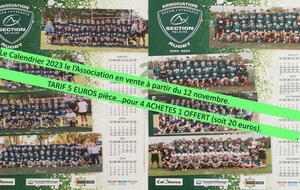 CALENDRIER 2023 ASSOCIATION SECTION PALOISE RUGBY