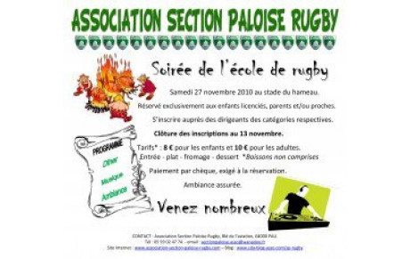 Soirée de l'Ecole de Rugby
