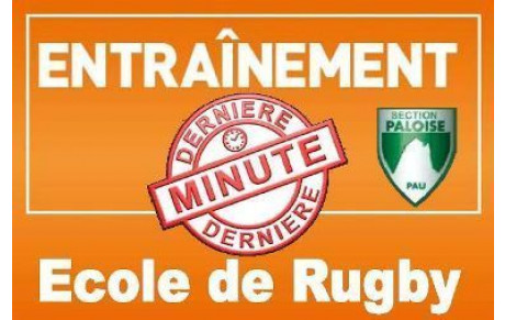 EdR : Tous les entraînements sont annulés