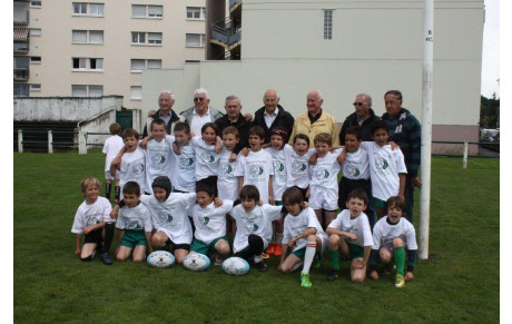 Les champions de France 1964 avec l'école de rugby