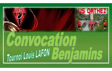Convocations U12 pour Orthez