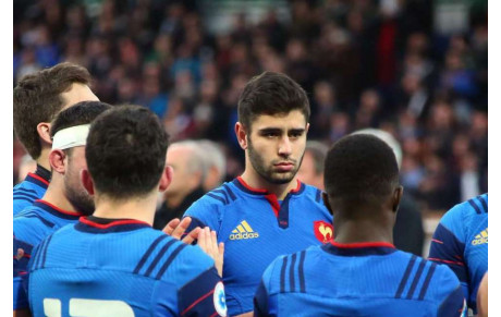 Romain Buros avec les bleus