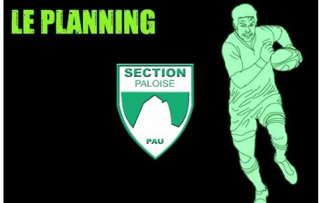 Planning du samedi 9 février