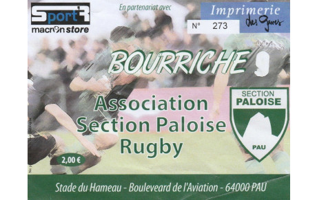 Résultat Bourriche Pau-Montpellier du 23 mars