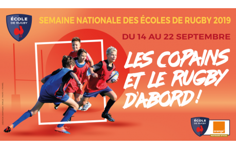 Semaine nationale des Ecoles de rugby : faites l'essai en vert et blanc.