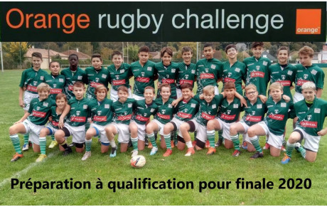 Les minimes en sélection et qualification pour le Orange Rugby Challenge 2020