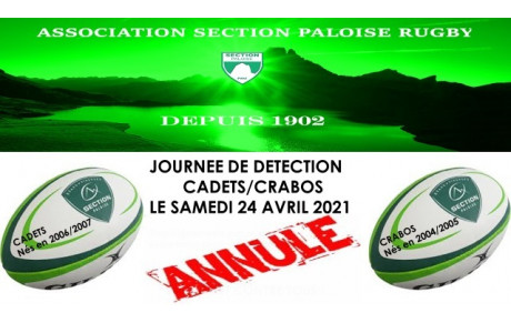 Journée détection Cadets/Crabos annulée