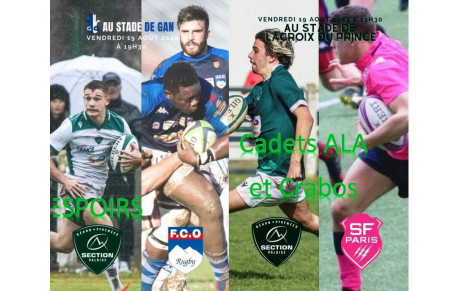 Premiers tests matchs pour nos jeunes