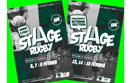 Stages de rugby en février