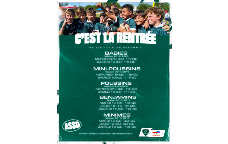 Info Ecole de rugby