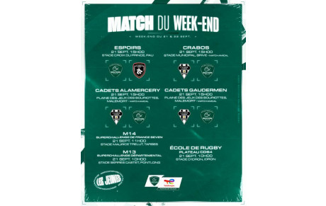 Les matchs de ce weekend
