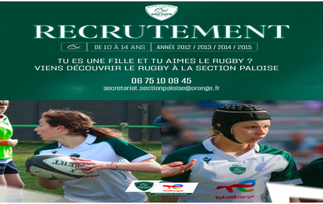 Recrutement joueuse